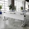 Flash Furniture Palmer 72in. x 24in. HD Nesting Table w/T-Legs, Modesty Panel, 1in. Thick Gray Tabletop, Gray Frame MT-M7224-T-LEG-GRYGRY-GG - alternate 2